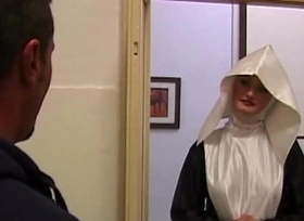 Young nun gives in to bait and gets fucked