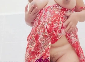 Desi Hot Chubby Pakistani Aunty Playing coupled with Teasing with Her Big Jugs coupled with Hairy Pussy  XXX Hot web Series Sex XXX Indian Porn