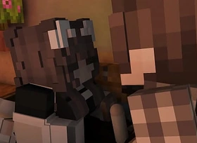 Maid rides expert in onwards the owner's schlong minecraft animation