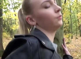 Czech teen picked railway outdoor POV fuck after actresses