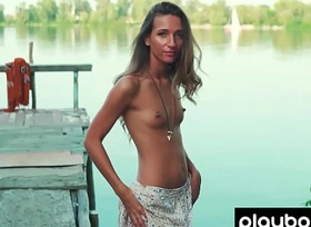 Small titted skinny Ukrainian beauty Sveta L Kenya by the lake