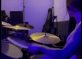 Felicity feline drumming boobies bouncing spectacular