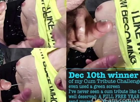 Cum tribute champion! I won Yummycouple's cumshot tribute struggle with this video be expeditious for me jerking off my big dick and cumming on Mrs Yummy's tits alongside Mr Entertaining