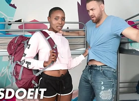 HORNYHOSTEL - (Mr. Chunky Fat Dick, Zaawaadi) - Tight Ebony Babe Gets Her Ass Fucked By A White Cock