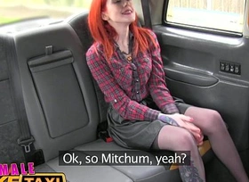 Female fake cab lesbian dominates tatted redhead