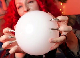 air balloons fetish mistiness ASMR pealing - squeeze and old man balloons (Arya Grander)