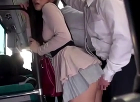 Hot Asian Pants Bare Skirt Fucked On The Omnibus