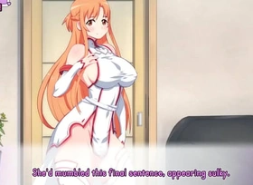 Waifu Pivot [Hentai parody game PornPlay ] Ep.1 Asuna Porn Couch troupe - this naughty daughter from sword Art Online want to be a pornstar