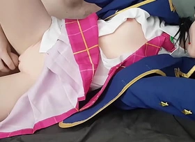 Fucking college D.Va cosplay sex doll