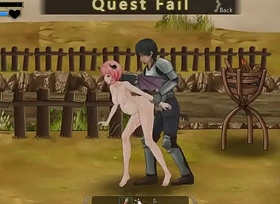 Pink haired girl having lovemaking with soldiers in Succubus guild new hentai game video