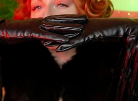 smart leather raven gloves fetish video alien pin up Goddess Arya