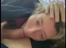 Waking him nearby with a blowjob