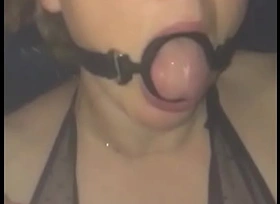 Brit girl Alison in indiscretion gag desperate prevalent suck cock