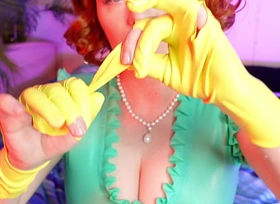 ASMR ripping latex rubber gloves