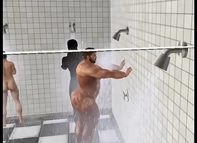 spying on hunky cam heyward showering in steelrs quorum showers