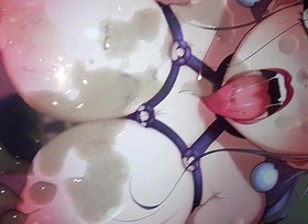 T18C1 Busty Ahegao Cumtribute
