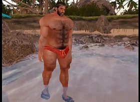 big cam heyward and his giant bulge within reach the beach