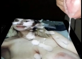 Tow-haired Gigantic tits and areolas Cumtribute Three cums in a row Slow Wink of an eye