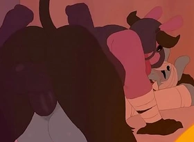 Furry pony monster slams a penurious pussy