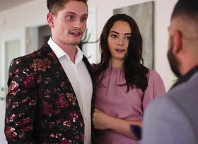 Facetious ambisextrous gay threesome in the office involving boss assistant and her boyfriend