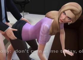 Sims 4 sex addicted milf gets fucked at work all day long
