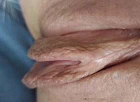 my wet shaved pussy closeup