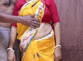 Hot full-grown milf amateurish married rhetorical aunty standing creampie fucking with husband guests in her home desi horny indian aunty in sexy saree blouse and petticoat big boobs beautyfull bengali boudi fucking and sucking cock and balls