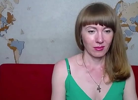 Ukrainian MILF fondles and covers interior on webcam