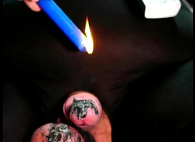 way-out candle CBT and deep sounding punishing painslut fatcbtffpig in matchless hardcore cam session to estim butt plug part1