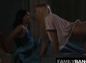 FamilyBangs XXX video  Petite Teenies Delighting their Lesbian Crave convenient Midnight, Kenna James, Shyla Jennings