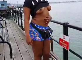 FLASHING TITS increased by Delusional unaware Boodle IN PUBLIC