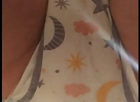 Mark wets diaper on webcam