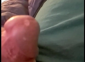 Edging, slowly stroking my big executed cock has go wool-gathering delicious pre-cum circulation