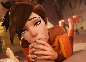 Overwatch Tracer Enjoys Big Treat Cock Very Much