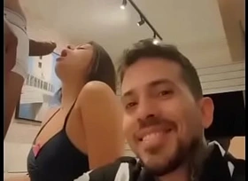 Cuck watches and records wife