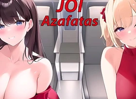 JOI hentai underwood las azafatas en el avión. En español.