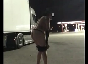 full naked slutwalk between trucks