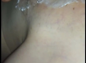 Wiped cream on pussy