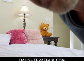 Pervy dad sets up a camera to balls up stepdaughter- Leia Rae