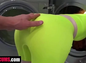 SisterCums free porn  What Are You Doing Bro? Not In The Laundry!