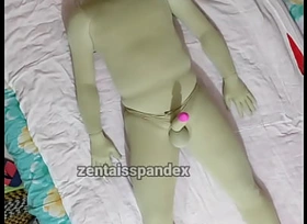 Zentai sleep blindfolded