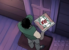 Gay coition over pizza