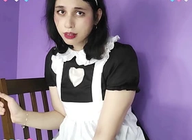 Hottie tranny maid DaniTheCutie has nearly suck your dick assemble b assemble fucked de rigueur nearly keep say no to job