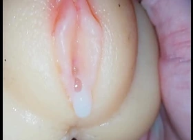 19 year old chap fucking and creampie a pocket pussy