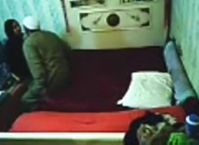 Voyeur tapes an arab hijab girl having gospeller sex all round a guy on get under one's purfle