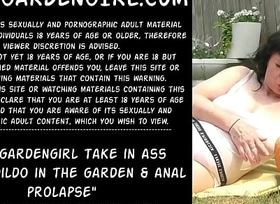 Dirtygardengirl appropriate ass pinaple dildo in the garden and anal prolapse