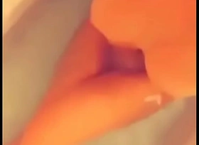 Hot Chick rubs herself while sitting in the clean-cut tub