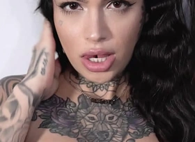 Tattooed beauty leigh raven uses her invade tongue to swept off one's feet Michael Vegas anus