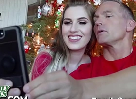 Christmas Family The driver's seat quickly Gone Horny with Step Dad and Stepdaughter Niki Snow