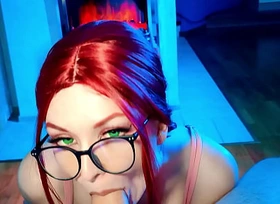Redhead Cleans Unify Cleaner's Dick POV